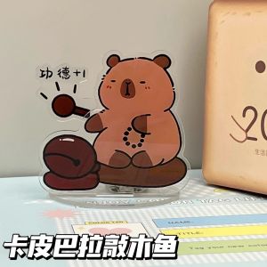 2025 New Original Cute Capybara Acrylic Cartoon Stress Relief Desk Decoration Hammering Tabletop Ornament Creative Gift for All