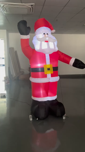 2.4m Santa Claus LED Light Inflatable Christmas Decoration for Winter Home and Easter Ornaments Festive Tree Set