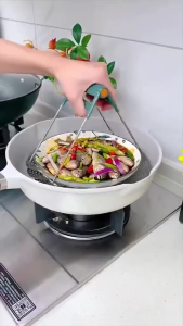 Kẹp gắp dĩa bát đa năng 2 chân vững chắc - Chống nóng chống bỏng an toàn G533-kepnong2chan