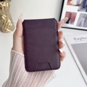 Leather Card Bag Stand MagSafe Magnetic Suction Neutral Apple Android Huawei Desktop Office Binge-watching Business Card Clamp