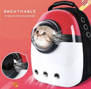 High Quality Breathable Space Capsule Astronaut Bubble Travel Bag Transport Carry Cute Puppy Cat Strap Pet Backpack (Color and Design Randomly Shipped)