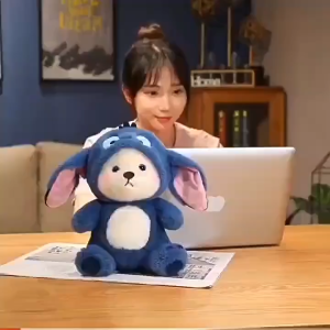 25cm Kawaii Cotton Pig Panda Cute Plush Toy Soft Stuffed Bear Stitch Bear Turn Into Animal Doll Kids Birthday Gift Full Inner Filling Soft Material Fine Stitching Adorable Childrens Day Gift