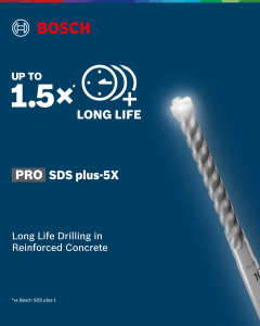 BOSCH SDS PLUS-5X Rotary Hammer 4-Flutes Drill Bits For Concrete & Mansory/ Mata Gerudi Dinding Konkrit Tajam Cepat Gorek