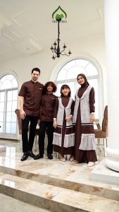 Baju Couple Keluarga Lebaran 2025 Series ETNIC COKLAT KOPI By MEMORA - Baju Lebaran 2025 Couple Keluarga  Amanah - Sarimbit Keluarga 2025 Lebaran