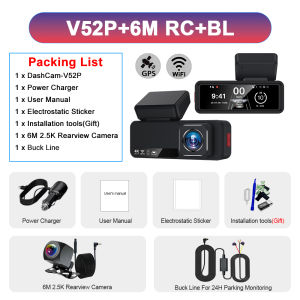 Soam 4K Dash Cam 3.2 Inch WIFI Mini Car Dvr Dual Lens Built-in GPS ADAS 24h Parking 2.5K Rear View Camera Night Vision Black Box