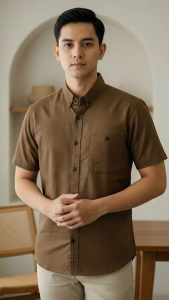 Kemeja Pendek Pria Big Size Premium Distro Jumbo 4XL 6XL 8XL - Bahan Sigaret Adem Menyerap Keringat Cocok untuk Aktivitas Harian