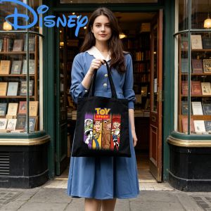 Disney | 1PC Disney Toy Story Characters Buzz Woody Bullseye Jessie Print Canvas Tote Shoulder Bag