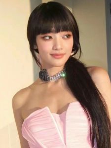 Minnie Same Style Fashion Exaggerated Resin Rose Flower Rhinestone-Embedded Necklace Fancy Formal Dress Accessories Clavicle Chain