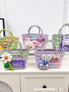 กระเป๋าถือผ้าไนลอนลายการ์ตูนสำหรับผู้หญิง กระเป๋าถือสไตล์ฤดูใบไม้ผลิ วัสดุอื่นๆ ขนาดเล็ก กระเป๋าถือแบบสะพายไหล่แบบแขวน