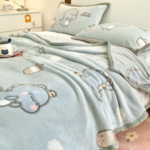 Kiss Dear | Dual-sided Coral Fleece Thickened Milk Velvet Summer Blanket