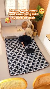 (95x140cm) KARPET COSMO - Karpet Malaysia Kamar Bulu / Karpet Busa Lantai Aesthetic