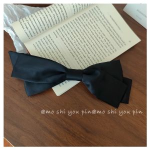 Elegant Satin Hair Clip for Women Long Butterfly Knot Hairpin Spring Back Hair Accessory Stylish Japanese Style Hair Jewelry