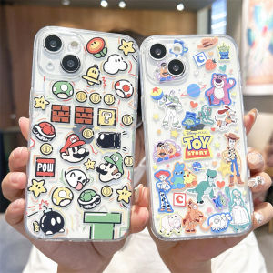 Cartoon Toy Story Silicone Phone Case Full Cover Anti-Fall for Apple 14Promax iPhone 13 Mario 12Mini New 11 Couple 17 Womens iPhone 8Plus Protection