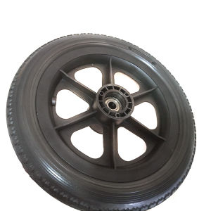 Caster Assembly 12" Solid Tire Wheel 12 Inch 12 1/2 X 2 1/4  Rear Wheel for Manual Wheelchairs Handcart