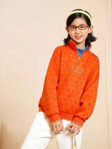 XTEP | New Year Special Edition Half Zippered Hoodie Stand Collar All-Over Print