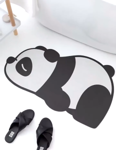 【SG STOCK】 Cartoon Crystal Velvet Floor Mat Absorbent Non Slip Bathroom Kitchen Door Mat Bedroom Entrance Rug Carpet