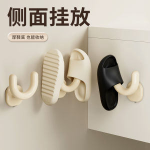 Bathroom Slipper Rack Suction Cup Wall Hanging Toilet Special Drainage Hanging Rack Hook Storage Shelf No Drilling Required