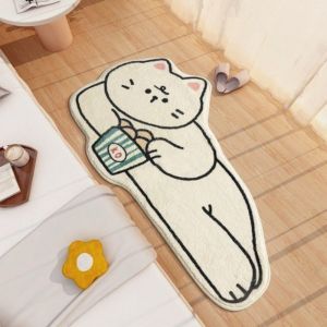 VIKAMA Cartoon Minimalist Style Carpet Bedside Carpet Living Room Small Carpet Sofa Carpet Skin-friendly Home Decor