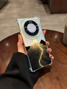 LingRong Huawei Honor X70 Phone Case Gold Mountain Landscape Atmosphere X60Pro Airbag Anti-fall X50i+ Transparent X40GT New Model X30 Good Looking Play Soft GT Women Power