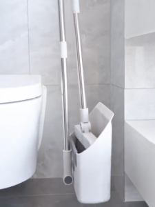 4-in-1 Household Broom Dustpan Set Dense Bristles Floor Sweeper for Kitchen Living Room