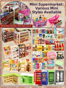 Mini Realistic Grocery Store Shelf Toys