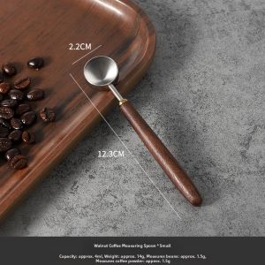MONGDIO | Coffee Measuring Spoon Stainless Steel and Walnut Wood