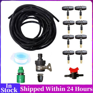 10m Automatic Watering Agriculture Greenhouse Irrigation Spray Brass Mist Nozzle Kits Micro Misting Spray Cooling System Garden