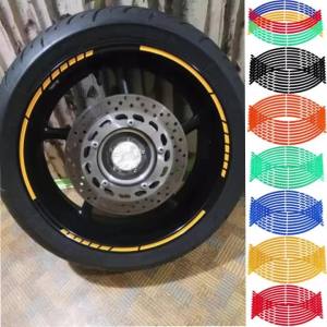 Motorcycle Wheel Tire Stickers Strips Reflective Rim Tape Strips for Motorcycle Car Wheel Tire Stickers Motorbike Auto Decals