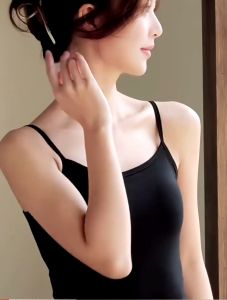 [Suji Studio]Women Padded Bra Tank Top Women Modal Spaghetti Solid Camisole Vest Female Camisole