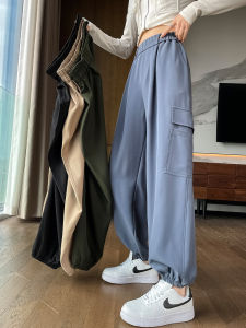 American Style Workwear Sport Pants Womens Spring Autumn High Waist Harlan Carrot Pants Casual Slimming Trousers