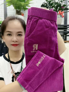 2024 Spring & Fall New Arrival Corduroy Casual Pants Female All-Matching Skinny Pants Corduroy Silm Slimming Straight Pants Pants Tide