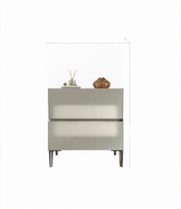 Simplified Smart Bedside Table With Wireless Charging Induction Light