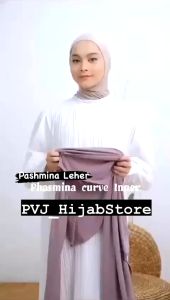 Pashmina Inner Oval Menutup Leher Jersey Premium | Pashmina Instan Curve Jersey Nutup Leher | Hijab Instan Pasmina Meleyot