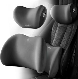 Gối Cổ Ô Tô Hỗ Trợ Thắt Lưng Sợi Tổng Hợp Hỗ Trợ Thắt Lưng Ghế Lái Tựa Lưng Đệm Tựa Đầu Thoải Mái Cho Lái Xe