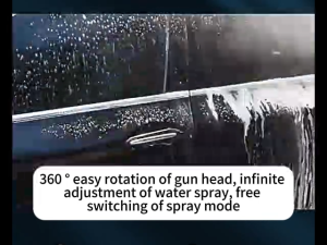 Car Washer Spray Gun Pressure 360° Adjustable Nozzle TPE Explosion-Proof Telescopic Hose Aluminum Alloy Wash Gun
