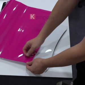 Car Sticker Ultra Gloss Magenta Adhesive Vinyl Wrap Color Change Film Bubble Free Wrap Film Car Accessories Interior Exterior