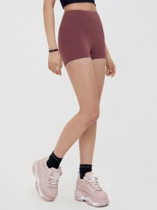 Andar Womens Fitness Shorts High Waist Three-Quarter Length Running Yoga Sports Shorts Tight Butt Lifting Summer Peach