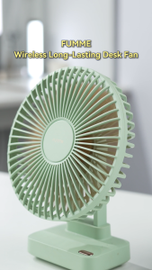 FUNME Desktop Fan - Small Rechargeable Table Fan for Kitchen Ultra-Long Battery Life Ideal for Camping Dormitories Bedside Office Quiet USB Handheld-10000mAH