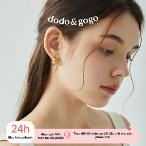 DODO.GOGO | Bông Tai Kim Loại Đơn Giản Elegante Bạc
