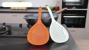 GANGWO | Large Food-Grade Strainer for Noodles and Dumplings with Long Handle and Thickened Design Heat Resistant