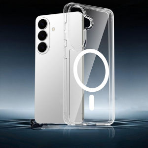Magnetic Transparent Cover For Samsung Galaxy S26 S25 Edge S24 S23 S22 S21 FE S20 Plus Ultra Magsafe Case Clear Shockproof Shell
