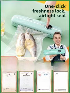 Amoi Automatic Vacuum Sealer Machine Small Size Home Use Freshness Preservation Plastic Sealing Machine Kitchen Essential Tool