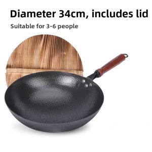 Handcrafted Non-stick Traditional Iron Wok