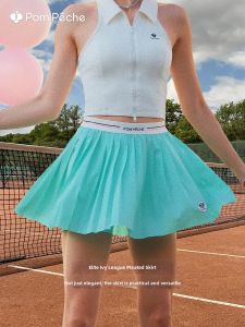 Pom Peche | Womens Summer High-Waisted Pleated Sports Skirt