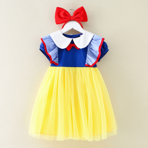 Childrens Clothing Girl Snow White Dress Summer Dress Western Style Baby Girl Elsa Formal Dress Kids Tulle Tutu Dress