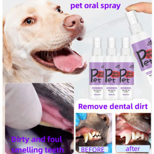 120ML Pet Oral Deodorant Spray 120ML Cat Dog Teeth Bad Breath Cleansing