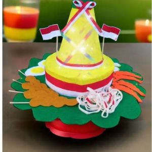 Topi Tumpeng Cowok Cewek Caping Dewasa Caping Anak Caping Karnaval HUT RI