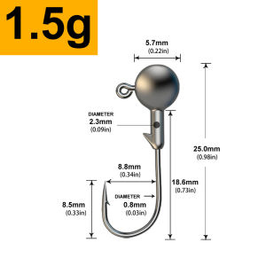 MrLurion 30pcs 1g 2g 3g 5g 10g 14g 18g 22g 25g 28g Fishing jigging head hook round head rigs fishhook for soft worm crank lures