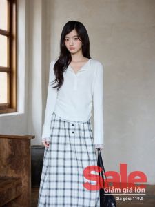 seemon | Áo Knit Tay Dài Thời Trang cho Người Thon Gọn