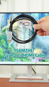 SAMZHE USB C to HDMI Cable 4K60Hz Thunderbolt 4/5 Screen Mirror For MacBook Laptop Smart TV